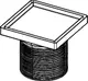 Edelstahlrahmen mit Fliesenmulde von TECE, geeignet für die Installation in Badezimmern oder Duschen, mit einem integrierten Abflussdesign.